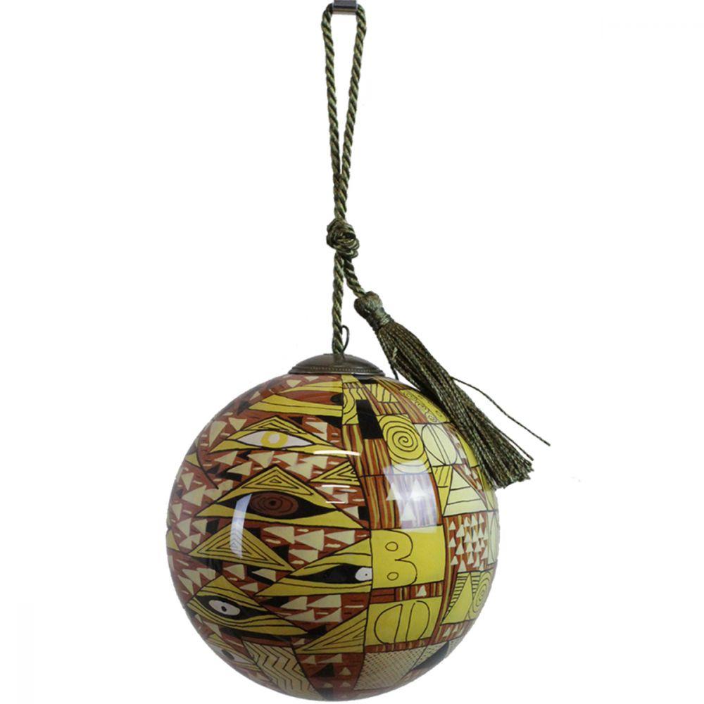 Adele Bloch Bauer Dress Hand Painted Glass Ornament